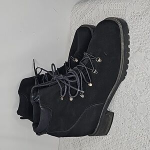 Stuart Weitzman Black Combat Boots